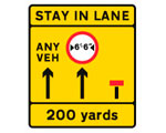 Stay in lane sign