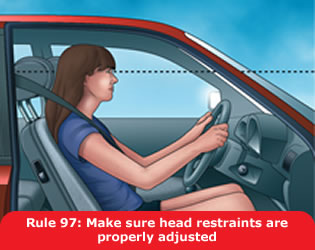 Make sure head restraints are properly adjusted