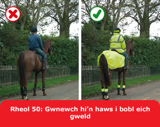 Rheol 50: Gwnewch hi’n hawsi bobl eich gweld