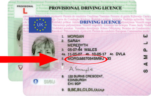 UK sample driving licence